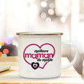 AXYAA Best Mom French Print Enamel Coffee Mug - Home Drinkware Gift