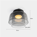 Axyaa Amber Glass LED Pendant Lights: Modern Nordic Hanging Lamp for Home Decor