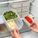 Axyaa 3-Grid Refrigerator Food Storage Box for Kitchen Fresh-keeping