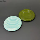 Axyaa Striped Ceramic Sushi Plate Set - Restaurant Tableware