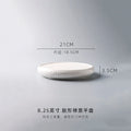 Axyaa Frosted White Texture Display Plate Drum Flat Plate