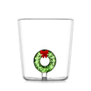 Axyaa 3D Christmas Glass Mug Cup - Snowflake Tree Snowman Design