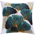 Yellow Grey Flower Pillowcase 45cm Double-Sided Print Cover for Home Decor by Axyaa