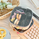 Axyaa Kawaii Plastic Desk Organizer with Sticker Lid for Cute Stationery Storage