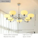 Axyaa Modern Glass Chandelier - Nordic Retro Design, Led Hanging Lamp