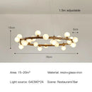 Axyaa Wood Twig LED Chandelier Pendant Lamp for Dining Room Bedroom Kitchen Lighting