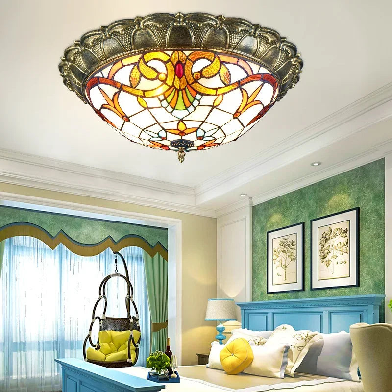 Axyaa Bohemian Glass Ceiling Light LED Lamp Fixture