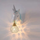 Axyaa Nordic Unicorn Wall Lamp Kids Bedroom Sconce Light Fixtures