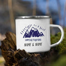 Personalized Caravan Enamel Mug by Axyaa - Camper Coffee Tea Cup