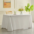 Axyaa Elegant White Long Tablecloth for High-End Conferences