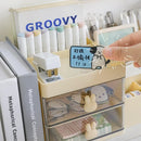 Axyaa Desktop Cosmetic and Stationary Organizer with Drawers and Pen Holder