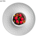 Axyaa Ceramic Relief Bead Dot Soup Plate Molecular Cooking Tableware