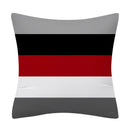 Axyaa Red Geometric Pillowcase Abstract Pachwork Cushion Cover Square Home Decor