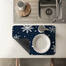 Axyaa Christmas Stars Absorbent Drain Pads for Kitchen Tableware