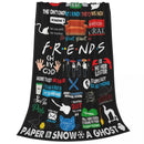 Axyaa Friends TV Show Flannel Blanket Winter Lightweight Throw Bedspread