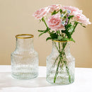 Axyaa Clear Glass Large Mouth Vase: Stylish Home Decor, Ideal for Flowers