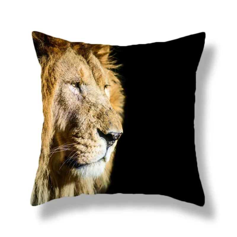 Wild Animal Lion Tiger Cushion Cover - Axyaa Home Decor