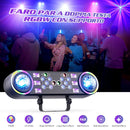 Axyaa 2PCS Bracket RGBW LED Light Stand Kit Magic Ball Beam Effect Remote Control