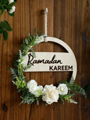 Ramadan Festival Wooden Doorplate Wreath - Axyaa Spring Garland Hanging Ornaments