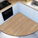 Axyaa Wood Grain Kitchen Carpet Fan-shaped Non-slip Rug Brown PVC Floor Mat