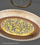 Axyaa Luxury LED Chandelier: Modern Villa Pendant Lighting with Artistic Ring Design