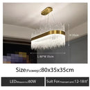 Axyaa Crystal Round Chandelier for Living Room, Bedroom, Dining Room