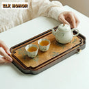 Axyaa Walnut Wood Tea Tray for Japanese Cuisine and Coffee Serving