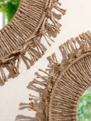 Axyaa Boho Macrame Round Wall Mirror Home Decor