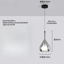 Axyaa Smoky Gray Glass LED Pendant Light for Bedroom Living Room Chandelier