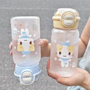 Axyaa Cat Water Bottle with Straw: Cute & Portable for Kids, School, Travel