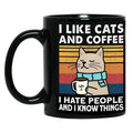 Axyaa Black Cat Coffee Mug, 11oz Ceramic Tea Cup