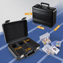 Axyaa Aluminum Trading Card Case with Individual Slots and TSA Locks
