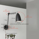 Axyaa Swing Arm LED Wall Light - Nordic Minimalism Bedroom Living Room Lampara Pared