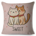 Axyaa Cartoon Cat Cushion Cover 45x45cm