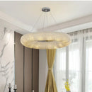 Axyaa Crystal Luxury Loft Pendant Light Fixture for Living Room Décor