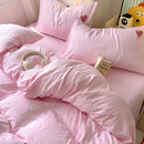 Axyaa Solid Color Bedding Set: Soft Bed Linens for Adults & Kids