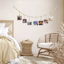 Wooden Bead Garland Photo Display Wall Decor by Axyaa