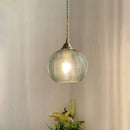 Axyaa Nordic Green Glass Pendant Light, LED Ceiling Hanging Ball for Kitchen Dining Bedroom
