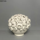 Axyaa White Floral Ceramic Vase Desk Decoration Minimalist Room Decor Aesthetic Flower Arrangement