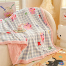 Axyaa Double-Sided Milk Wool Blanket: Class A Thickened Sofa & Office Nap Blanket