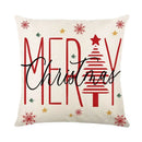 Axyaa Christmas Letter Print Throw Pillow Cover for Festive Home Decor