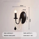 Axyaa Retro Black E14 Candle Chandelier for French Living Room Decor