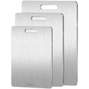 Axyaa Stainless Steel Kitchen Chopping Board with Dual-Sided Panel for Dough, Fruit, Meat
