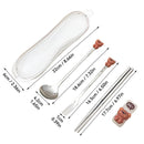Axyaa Stainless Steel Cutlery Set with Cute Case