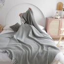 Axyaa Cotton Waffle Towel Quilt Summer Cool Blanket Air Conditioner Quilt