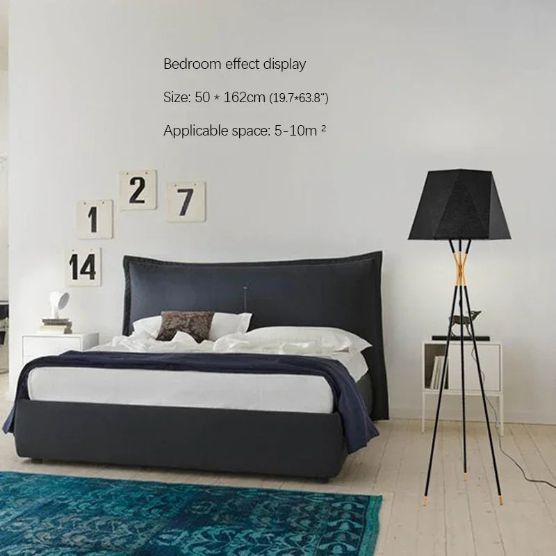 Axyaa Nordic Modern Floor Lamps Black Minimalist Art Lighting Fixtures