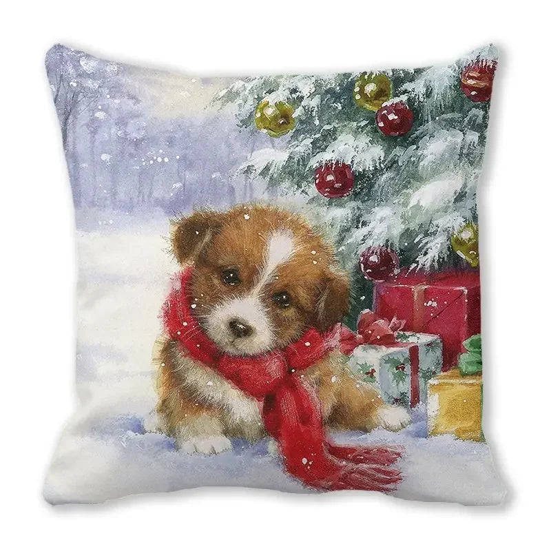 Axyaa Christmas Cat Dog 2023 Pillowcase Snowman Gift Set Decor