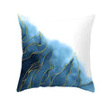 Axyaa Light Luxury Blue Abstract Print Throw Pillow Cover - Marble Stripe