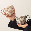 Axyaa Nordic Ins Large Ceramic Mug Set for Couple Oat Breakfast Milk Cup