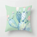 Axyaa Cactus Flower Succulent Plant Pillow Cover - Home Decorative Cushion Cover